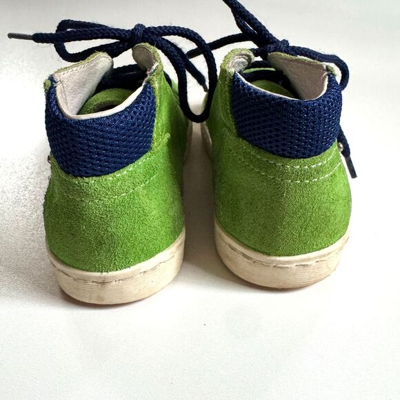 Docksteps Bambino Toddler Green Suede Sneakers Mid Lace Shoes Italy EU 25 / US 8 - Picture 5 of 7
